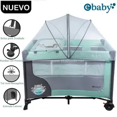 EBABY - Cuna Corral Con Cambiador Happy Dream Verde