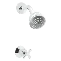 TREBOL - Llave para Ducha en Bronce Cromado Plateado