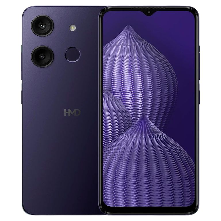 Celular HMD Aura 128GB ROM 4GB RAM - Batería 5000mAh - Android 13 - Dual SIM - Negro