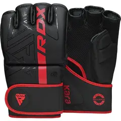 RDX - Guantes de MMA y Grappling Kara F6 Rojo - L
