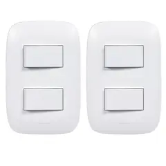 GENERICO - Interruptor conmutado doble 2 Und Domino Sencia AP1201 Bticino