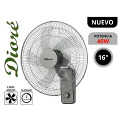 DIORE - Ventilador de Pared 16 Pulgadas Dioré