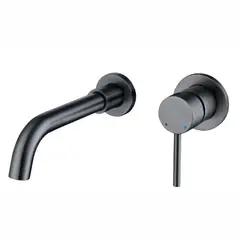 FRATELLI - MEZCLADORA MONOCOMANDO DE LAVATORIO A LA PARED GRIS 0030050421