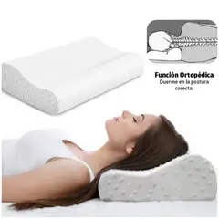 GENERICO - Almohada Ortopédica Cervical Ergonómica Blanca