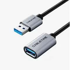VENTION - Cable PREMIUM (3m) Extension USB 3.0 Nylon PC Laptop Resistente 5gbps
