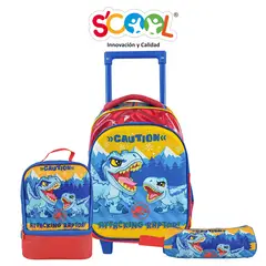 SCOOL - SET MOCHIRUEDAS KIDS EVA 3D JURASSIC 804590