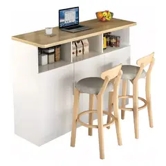 NACION MUEBLES - BARRA DE COCINA EOYP COLOR BLANCO