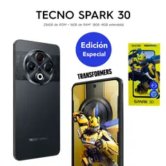 TECNO MOBILE - TECNO SPARK 30 8GB RAM 256GB EDICION TRANSFORMERS COLOR STELLAR SHADOW