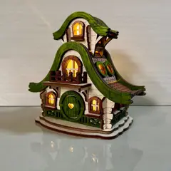 GENERICO - Casita EdwArt Studio Musical iluminada modelo Hobbit