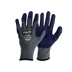 STEELPRO - GUANTE MULTIFLEX LATEX ECO GRIS - TALLA L / PACK x 12