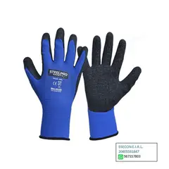 STEELPRO - GUANTE MULTIFLEX POLIÉSTER LATEX AZUL - PACK x 12