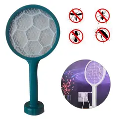 GENERICO - Raqueta Mata Zancudos con Luz UV atrae y elimina insectos-VR