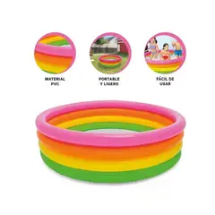 GENERICO - Piscina Circular Inflable de Colores 168 cm x 46 cm