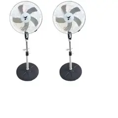 GENERICO - Ventilador de 5 Aspas 16' Giratorio de Pedestal Plomo