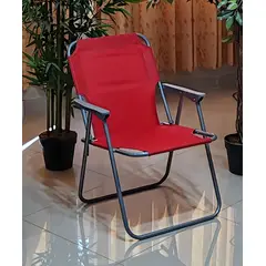 GENERICO - SILLA PLEGABLE PLAYERA TERRAZA PARA EL AIRE LIBRE CAMPING ROJO