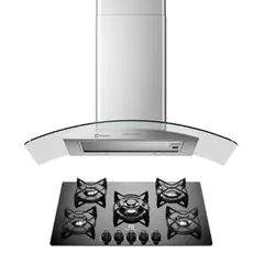 ELECTROLUX - Combo: Cocina Empotable 5 Quemadores 75Cm ETGZ30T0EPUB + Campana 90cm EJWB362TDIS