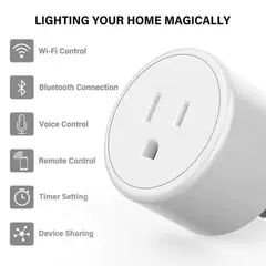 GENERICO - Enchufe Inteligente Smart Wifi compatible Google Alexa Pack 4 unid
