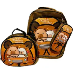 XCLUSIVE - CAPIBARA MOCHILA CLUCES CAPIAUTO LONCHERA CARTUCHERA OFICIO