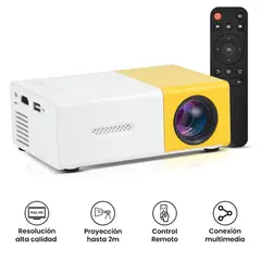 GENERICO - Proyector Portatil HD Multimedia con Control Remoto