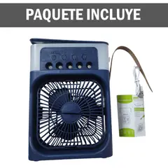 GENERICO - Mini Ventilador Multifuncional con cable tipo C - Azul