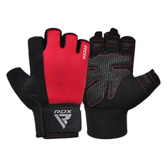 RDX - Guantes para Levantamiento de Pesas RDX W1H Plus Rojo - M