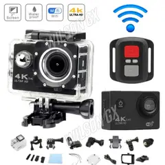 SEISA - Camara Tipo Go Pro 4K 16 MP Full Hd Deportiva + Control wifi Acuatica