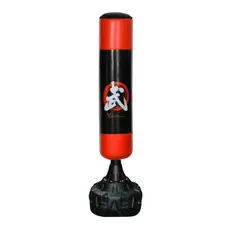 GENERICO - SACO DE BOX CON PEDESTAL NEGROROJO