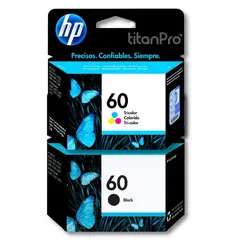 HP - Kit Tinta 60 Negro Tricolor