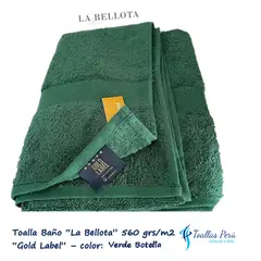 LA BELLOTA - Toalla de Baño "Gold Label" 560 grs/m2 "La Bellota" - Verde Botella
