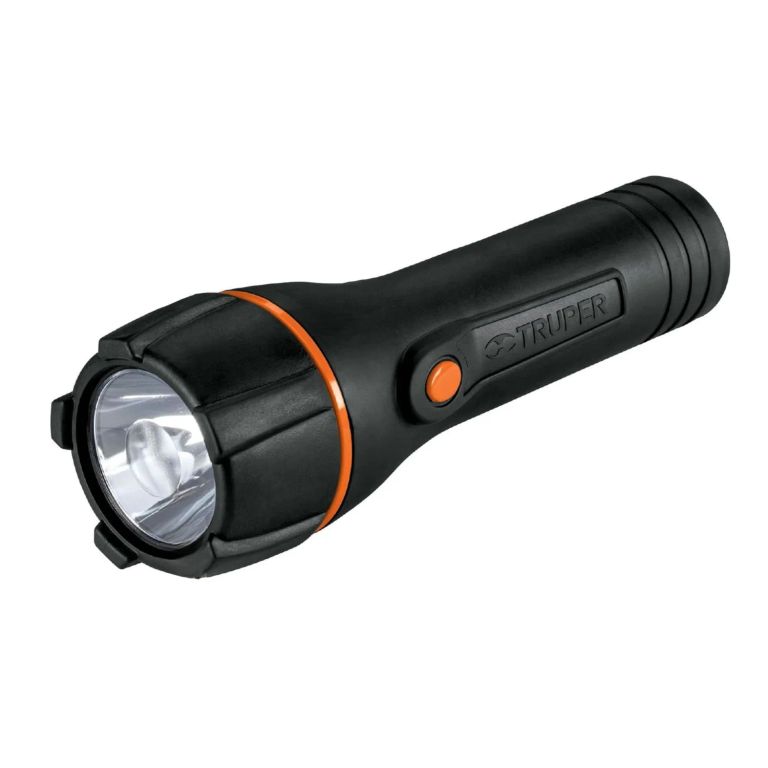 Linterna plástica 1 LED 180 lm con 2 pilas D, Truper