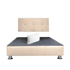 MUEBLES MACRUMO - Cama tapizada Brisa - 2 Plz - Color Beige
