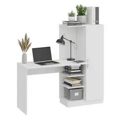 GENERICO - Escritorio Librero Blanco Multifuncional 1.20 m