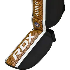 RDX - Canilleras con Empeine para Muay Thai Aura Plus T17Dorado-XL