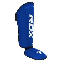 RDX - Canilleras con Empeine para Muay Thai T1 Azul - L
