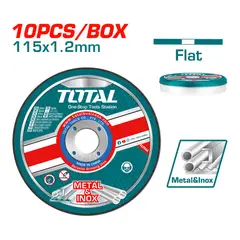 TOTAL TOOLS - KIT X 10 DISCOS DE CORTE METAL 4-1/2” 1.2MM