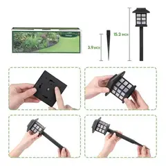 GENERICO - Luces Faroles Led Solar Para Exteriores Decoracion Luz Jardin Patio