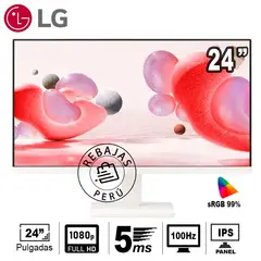 LG - Monitor LG 24MR400-W 24 IPS FHD 100Hz AMD FreeSync Cuidado Ocular