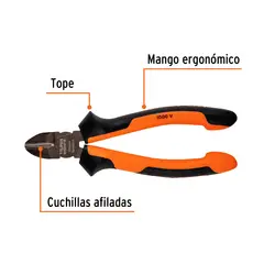 TRUPER - Pinza corte diagonal 6 alta palanca Comfort Grip