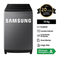 SAMSUNG - Lavadora Ecobubble 19KG WA19CG6441BDPE Silver