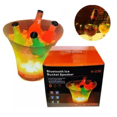 GENERICO - Cubeta de hielo con parlante bluetooth y luces rgb