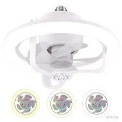 GENERICO - Foco ventilador con luz led rgb con control y difusión de aroma