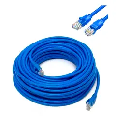 GENERICO - Cable De Red Ethernet Cat 6A Alta Velocidad 20 Metros Azul