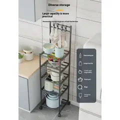 GENERICO - Organizador de cocina 5 niveles Estantes verduras frutas platos.