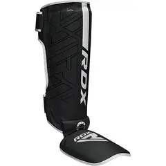 RDX - Canilleras con Empeine para Muay Thai y MMA Blanco-XL