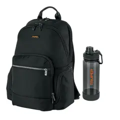 Truper - Kit Mochila porta laptop y Tomatodo de plástico Truper