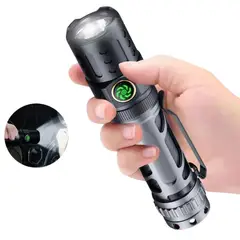 LIDIMI - Linterna LED Táctica de Alta Potencia Recargable Tipo C