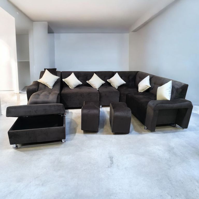 Mueble seccional vip chocolate + 3 cojines de regalo