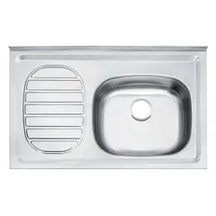 TRAMONTINA - Lavadero de Cocina en Acero Inoxidable 80x50x22cm