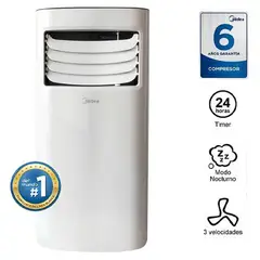 MIDEA - Aire Acondicionado Portátil MPPH-09CRN1-NB4 Blanco