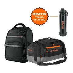 TRUPER - Mochila porta Laptop con Maleta deportiva - Negro M